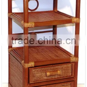 Rattan Wicker Modern Bookcase, Home Furniture thumbnail-1