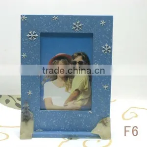 F6 Blue Nice Snow Design Resin Picture Photo Frame thumbnail-1