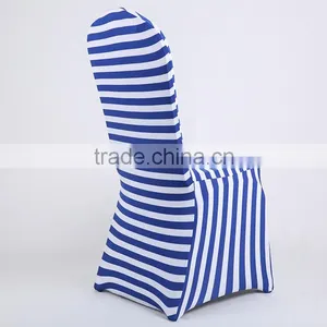 Striped Spandex Chair Covers for Banquet Dining Chairs thumbnail-1