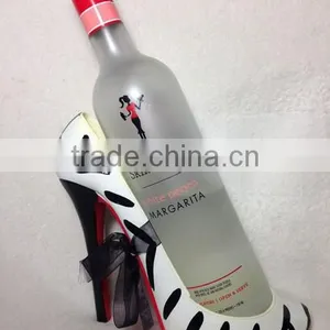 Custom Wild Animal Striped Stiletto High Shoe Wine Bottle Holder thumbnail-3