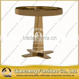 Hotel Project Wedding Event Using Round Marble Rose Golden Side Table thumbnail-2