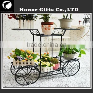 Indoor Outdoor Garden Metal Wire Flower Pot Plant Stand Wrought Iron Plant Stands thumbnail-1