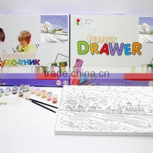 Digital Oil Painting Toy New Painting Toys Whale Water Canvas Toy for Sale thumbnail-1