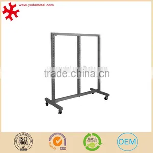 Stainless Steel Standing Laundry Garment Cloth Display Rack With Wheels thumbnail-1