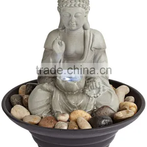 Sitting Buddha LED Tabletop Zen Fountain thumbnail-2