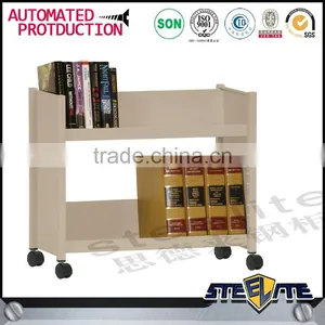 2016 New Arrival Product School Library Metal Book Trolley Steel Rolling Book Cart thumbnail-5