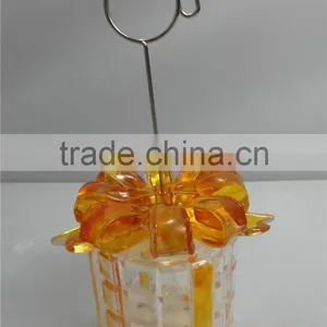 High Quality Hot Sale Acrylic Led Christmas Decor Name Card Holder With Mini Gift Box thumbnail-5