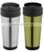 450ml Stainless Steel Inner Plastic Outer Steel Vacuum Cup/auto Mug/Travel Mugs With TPR Handle thumbnail-5