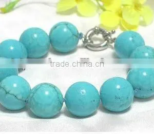 16-17mm Blue Large Round Turquoise Bracelets thumbnail-1