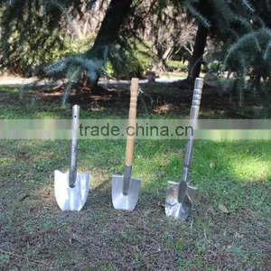 Wood Handle Steel Round Pointed Shovel thumbnail-2