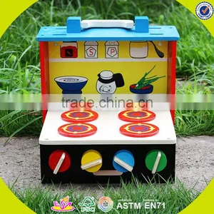 Wholesale Pretend Play Pink Wooden Kids Baking Set Top Fashion Wooden Kids Baking Set W10D013 thumbnail-6