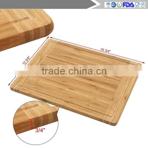 Large Bamboo Cutting Boards and Juice Groove, Thick Chopping Board thumbnail-6