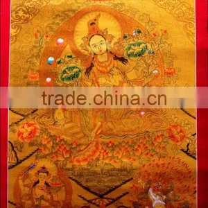 GREEN TARA (GOLDEN) THANKA thumbnail-1