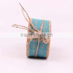 Jute Burlap Natural Hessian Ribbon With Lace Trim Wedding Rustic Vintage thumbnail-3