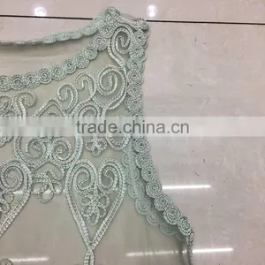 Women Jinhua Stock Apparel Cheap Lace Sexy Sleeveless Transparent Tops thumbnail-4