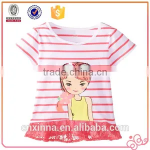 The Children's Place Little Girls' Short-Sleeve Stripe Ruffle Top thumbnail-1
