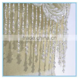 Lady Short Elegant Style Wedding Embroidery Beading Top thumbnail-5