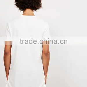 2017 Fashion Black T-Shirts Own Logo MGOO Custom Longline T Shirt Top Sell 100% Cotton Streetwear thumbnail-2
