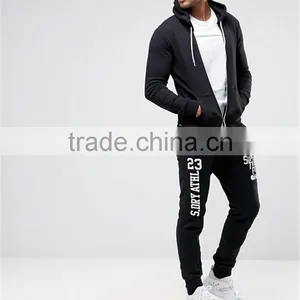 Custom Print Slim Fit Joggers With Cuffed Hem Men Gym Pants With White Drawstring thumbnail-5