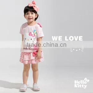 2014 New Summer Girls Clothing Suits Kids Hello Kitty Outfits Baby Suits thumbnail-1