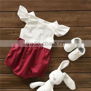 Hot Selling 2017 Summer Baby Girl Clothes Cute Angle Short Sleeve Cotton Fashion Desigin Baby Romper thumbnail-4