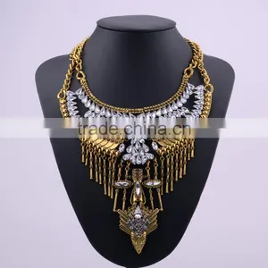 Latest Vintage Tribal Alloy Resin Fashion Beaded Jewelry Necklace thumbnail-2
