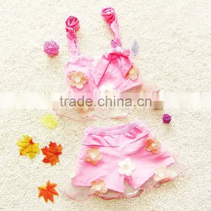 S31343W Fancy Flower Bikini Girls Photo Bathing Suit thumbnail-1