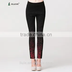 Black Body Fitted Jeans High Waisted Pants Women With Shinny Decoration thumbnail-1