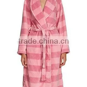 Ladies Night Dresses Sleepwear Ladies Winter Robe Hotel Coral Bathrobes Pink 2013 New Design Long Gown thumbnail-1