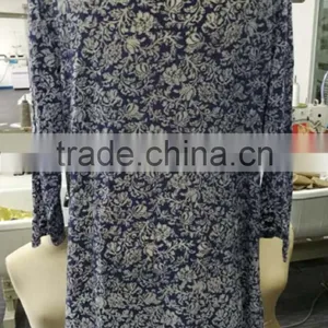 Top Quality Thin Ladies 3/4 Sleeve Designs Fashion Cutting Blouse thumbnail-2