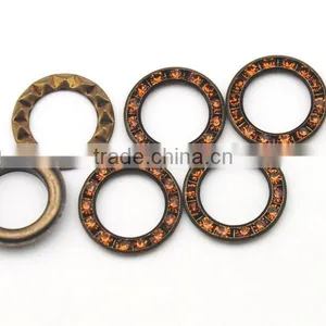 5 Colors 22mm Big Round Metal Brass Rhinestone Eyelets Crystal Diamond Grommets Glass Eyelets RE-22mm thumbnail-5