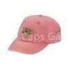 6 Panel Pink Youth Cotton Baseball Caps With Brass Buckle And Grommet , Azo Free thumbnail-1