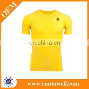 2015 Latest Design Wholesale Custom Short Sleeve Compression Shirts/Top Quality Quick-Dry Custom Cheerleading t Shirts thumbnail-1