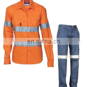 Womens Safety Track Suits Workwear Safety Reflective Shirts and Pants Design for Work Clothes thumbnail-4