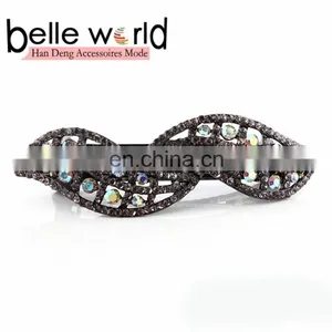 2015 Latest Fashion Bow Rhinestone Barrette Hair Clip thumbnail-1