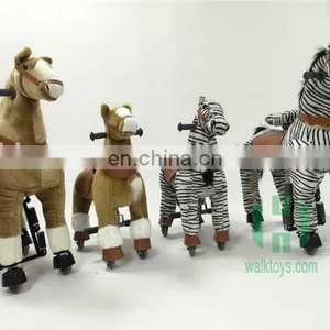 2017 Hot Sale Plush Machanical Riding Horse,playful Plush Rocking Horse for Kids thumbnail-3