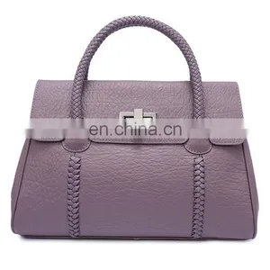 New Weave Genuine Leather Fashion Leisure Cow Leather Handbag for Ladies thumbnail-3