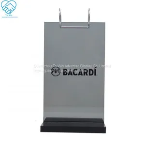 Table Top A5 Metal Glass Flip Restaurant Menu Card Sign Holder thumbnail-1