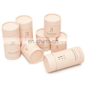 Eco Friendly Recyclable Rose Dusting Powder Use Paper Tube Packaging With Rolled Edges thumbnail-1