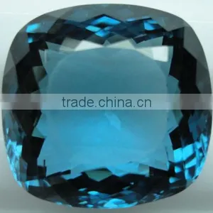 London Blue Topaz Cushion Normal Cut Gems Calibrated Rose Cut Fine Cabochon thumbnail-1