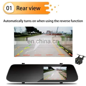 HD Anti-shake Video Recorder Car Dvr Rear View Mirror With Dual Lens Camera Dashcam thumbnail-3