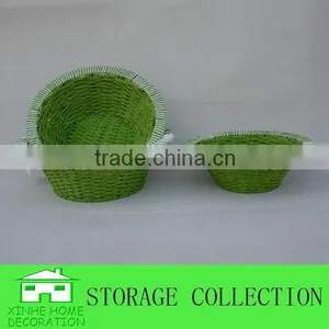 Set of 3 Handmade Bowl Shape Paper Rope Empty Gift Basket thumbnail-2