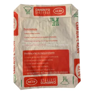 Strong Printed pp Cement Plastic Bags Packaging for Adhesive Cement 25kg 50kg Brand thumbnail-1