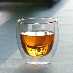 Household High Borosilicate Double Glass Cup High Temperature Resistant Wave Cup thumbnail-3