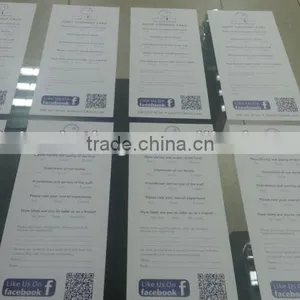 Restaurant's Customer Comment Cards Printing With Customized Size thumbnail-1