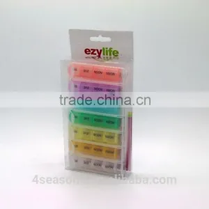 Spring Loaded 7 Day Pill Box Organizer Detachable Removable Quality Choice thumbnail-1