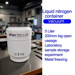 New Products Liquid Nitrogen Container Vessel Temperature Cooling Laboratory 5liter 200mm Easy Operate Sample Cooling and Grinding thumbnail-1