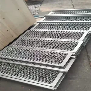 Perforated Mesh Walkway Stair Treads Work Platforms Stainless Steel Wire Punching Metal Plank Grating Sheets Custom Cutting thumbnail-2