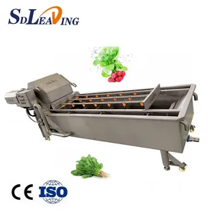 SDLEADING Bubble Washing Machine Fruit Vegetable Washing Equipments Commercial Bubble Parsley Cleaning Equipment thumbnail-1
