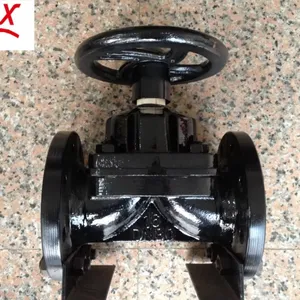 Diaphragm Valve G41J--PN10/PN16 Flange Ductile Iron Rubber Soft Seal Anti-Corrosion Manual Diaphragm Shutoff Valve thumbnail-5
